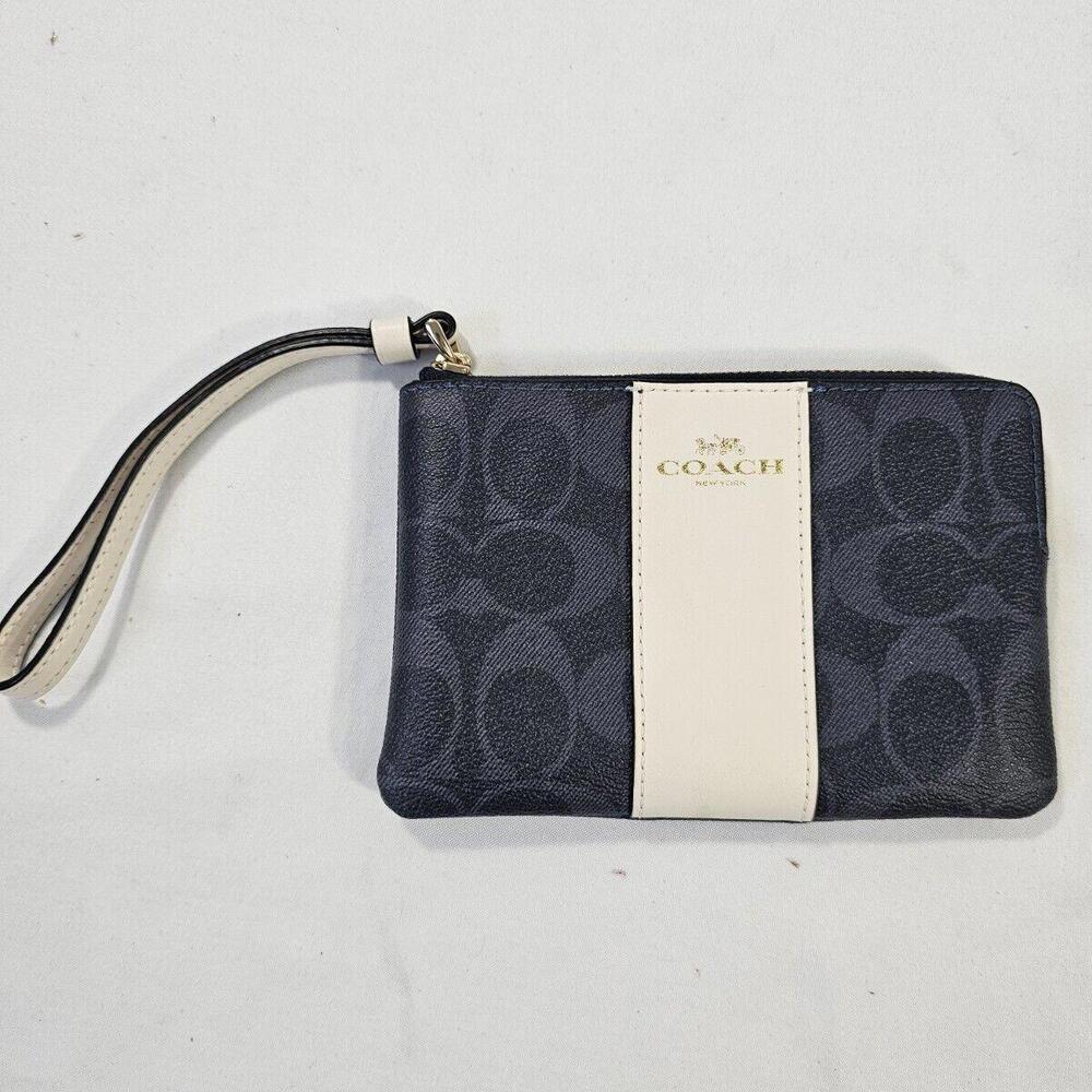 Coach Zip Denim Color Wristlet Wallet. Travel Vacation Night Out Bag - Picture 4 of 7